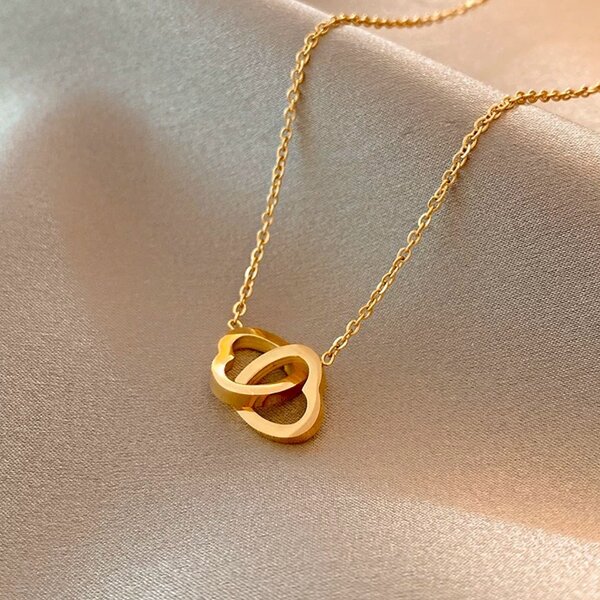 Twin heart necklace