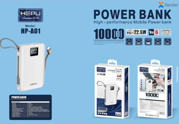 HEPU Power Bank 10000mAh HP-A01