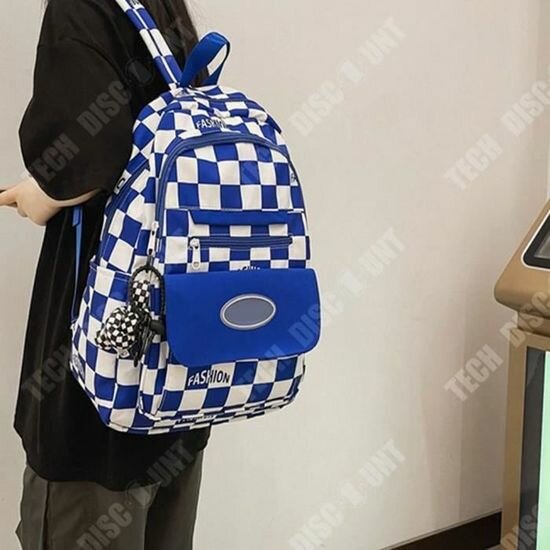 Sac à dos à carreaux tendance