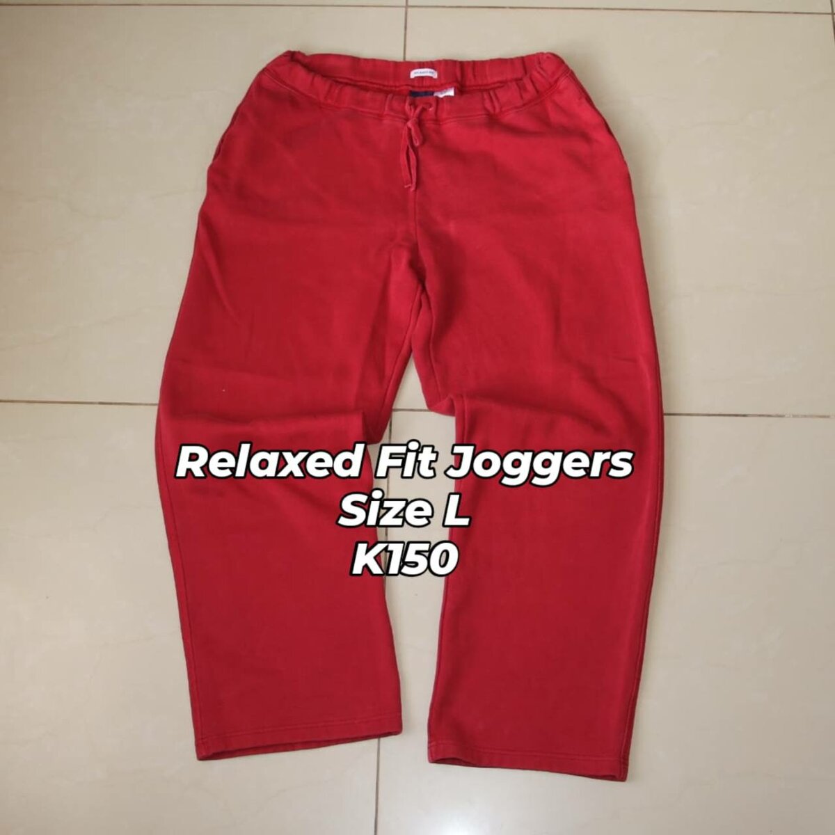 Relaxed Fit Joggers (Size-L)