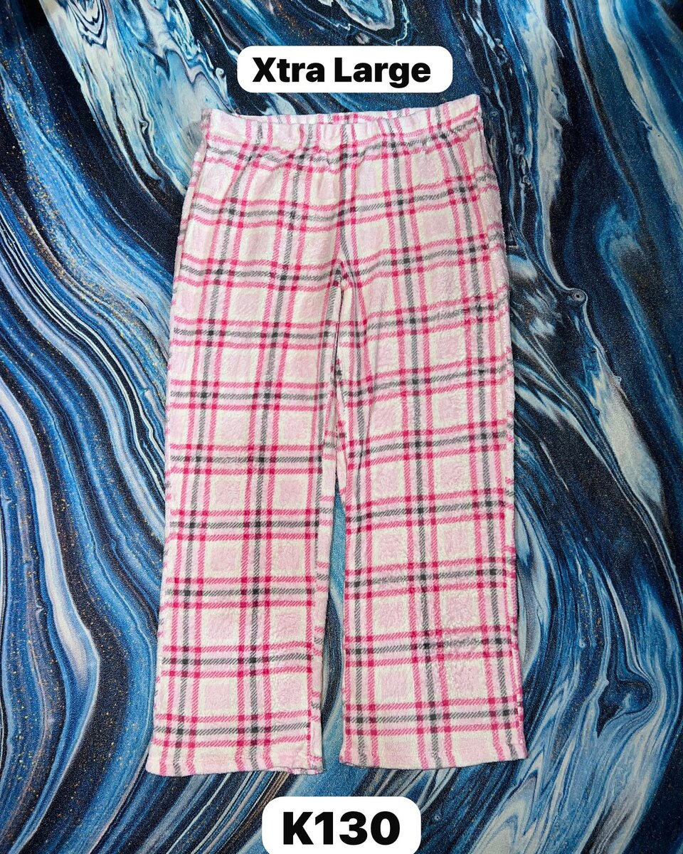 Women's cozy checkered pajama pants