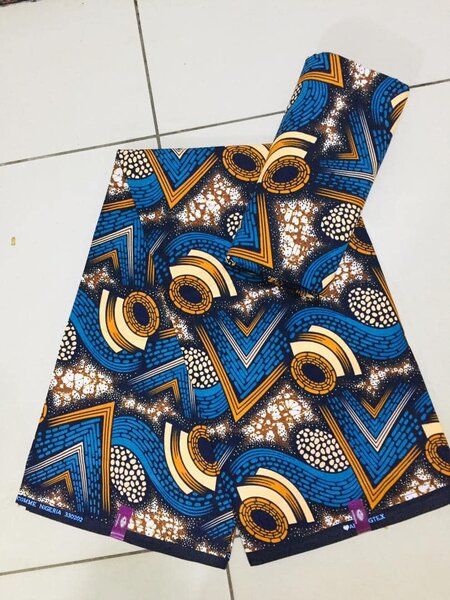 Original Cotton Wax Chitenge Fabric with 6 Yard Print 