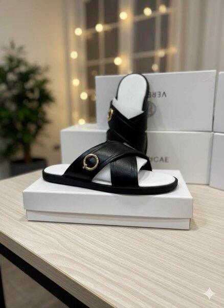 Sandales de Luxe Noir Minimalistes