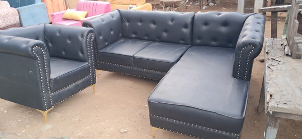 Canapé d'angle en cuir élégant