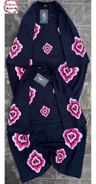 Cardigan ample à motifs géométriques