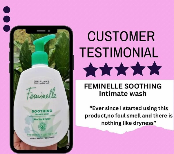 Oriflame's Feminelle Intimate Wash with soothing Alore /mal