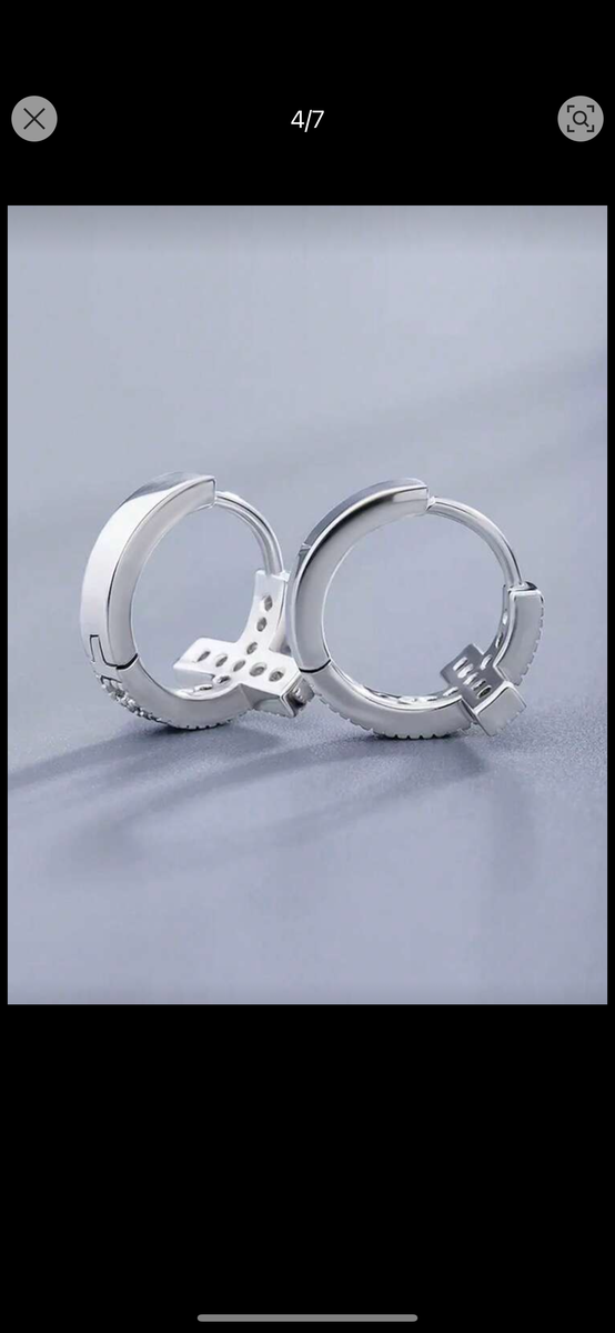 Boucles d'oreilles croix argentées