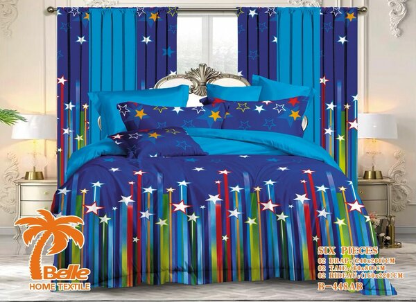 Parure de lit Bela avec rideaux