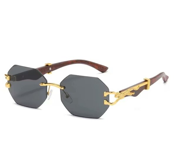 Lunettes de soleil hexagonales luxe