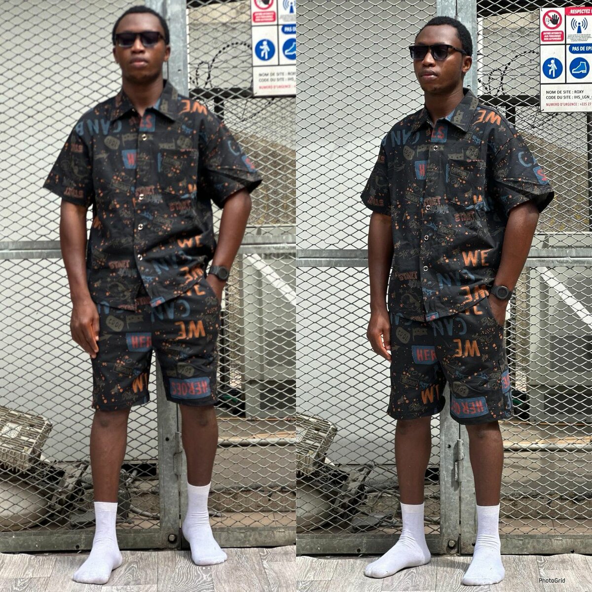 Ensemble estival imprimé homme