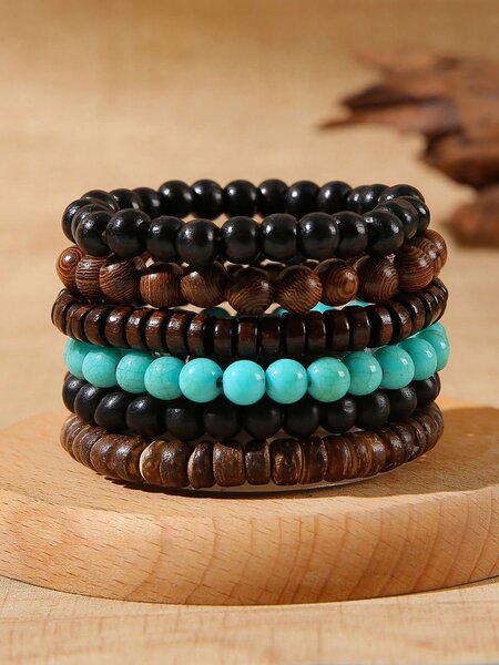 Bracelets en perles naturel mixte