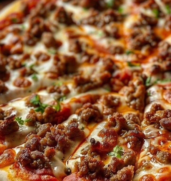 Pizza viande hachée