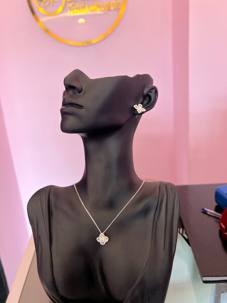 Collier et Boucles d'Oreilles Élégant