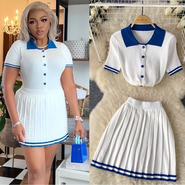 Pleated skirt and top