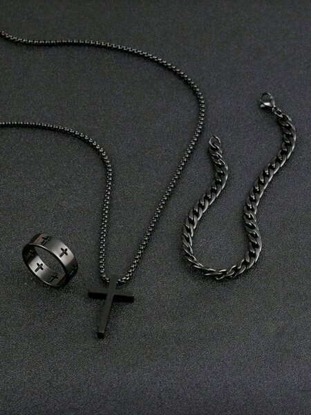 Set Bijoux Homme Noir