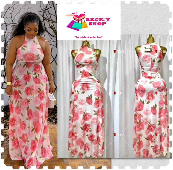 Robe longue à fleurs élégante