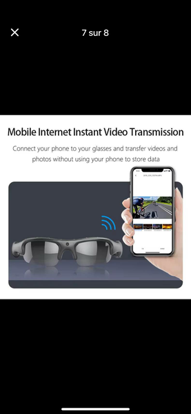 Lunettes avec camera intégrer