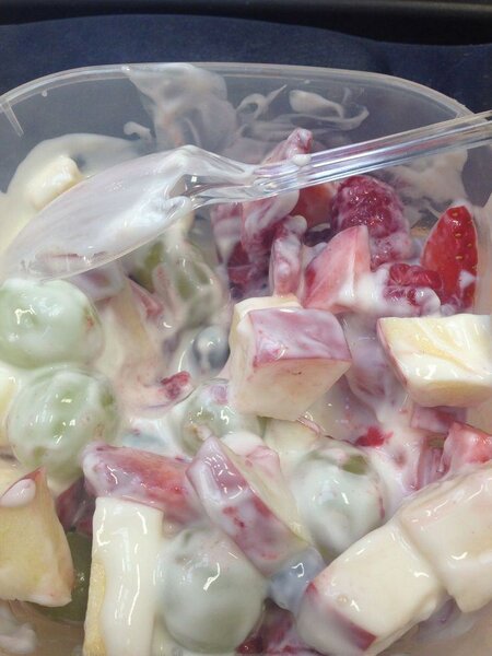 Salade de fruits crémeuse