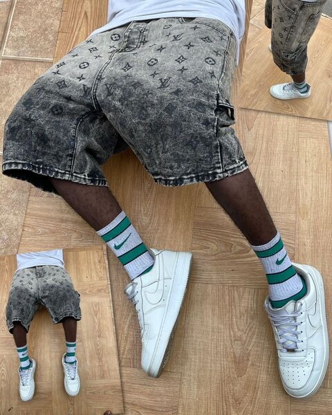 Shorts en denim imprimés tendance