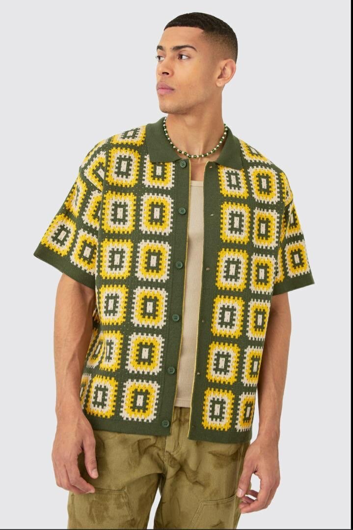 Chemise homme crochet colorée