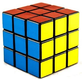 Black plastic Stickers rubics cube puzzle without box