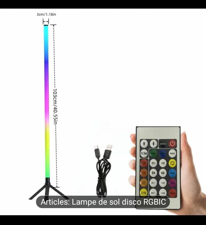 Lampe RGBIC LED à télécommande