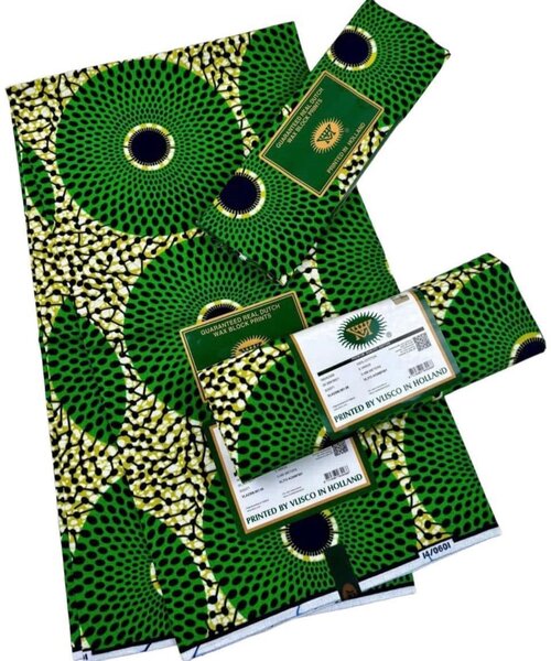 Tissu Wax Hollandais Vert