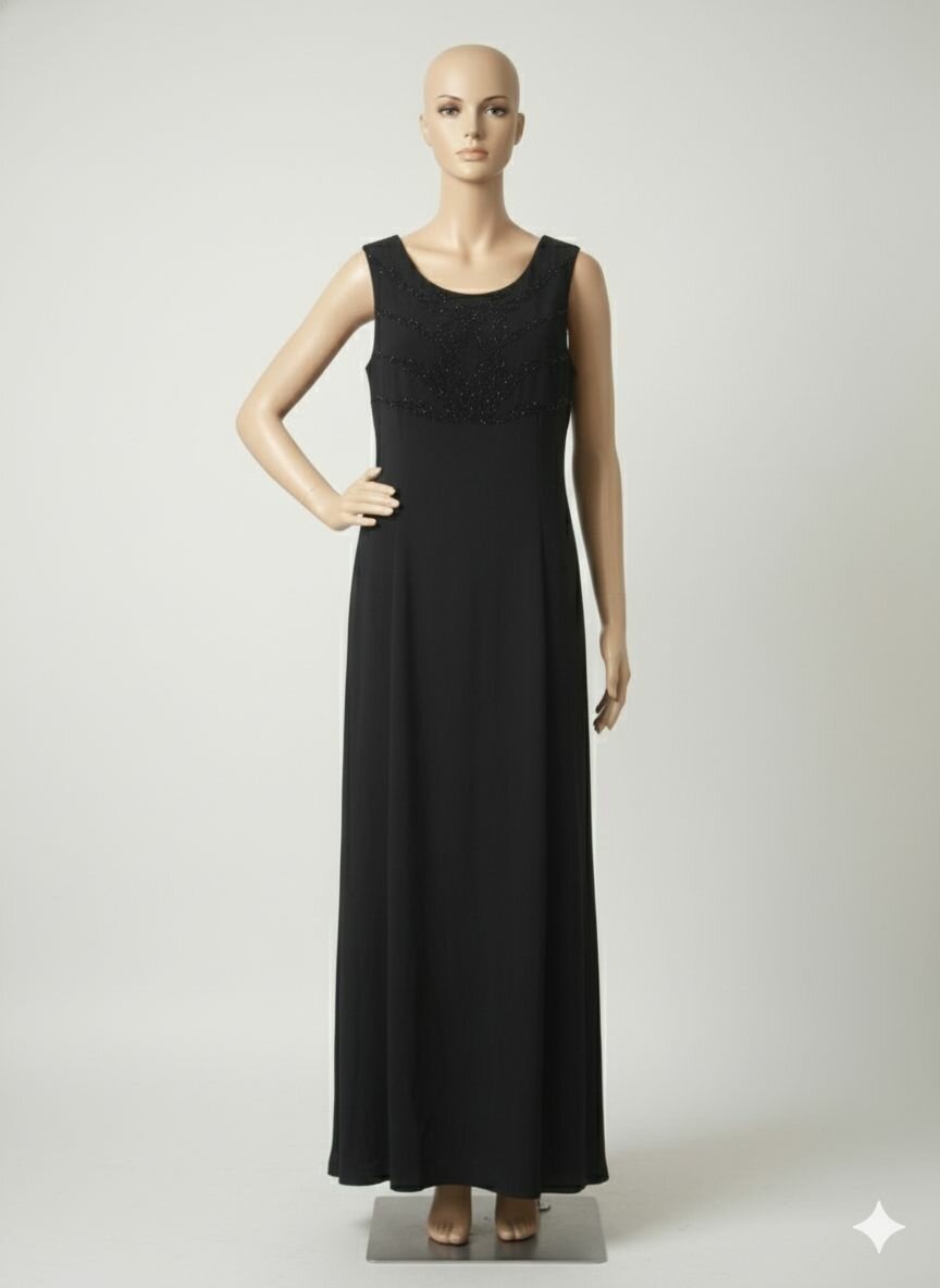 Robe longue élégante noir
