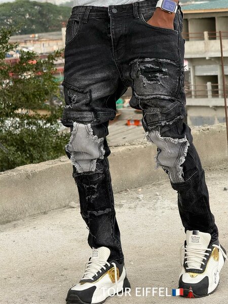 Jeans déchirés mode homme