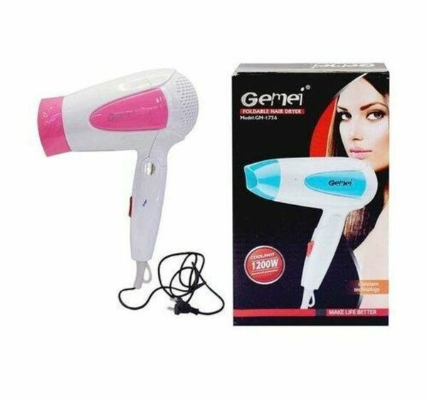 Sèche-cheveux pliable Gemei 1200W