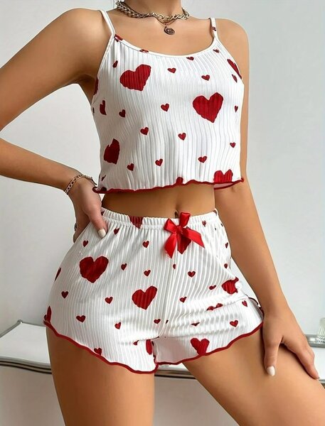 Ensemble Pyjama Cœur Femme