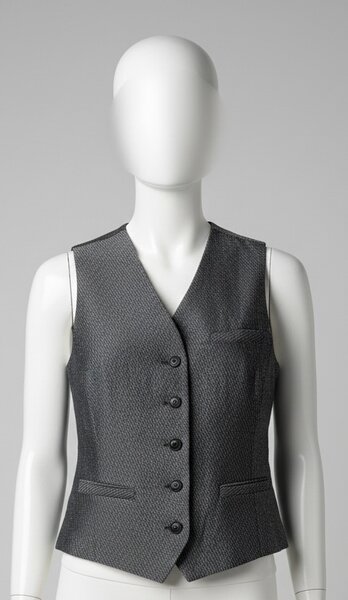 Gilet élégant en laine grise