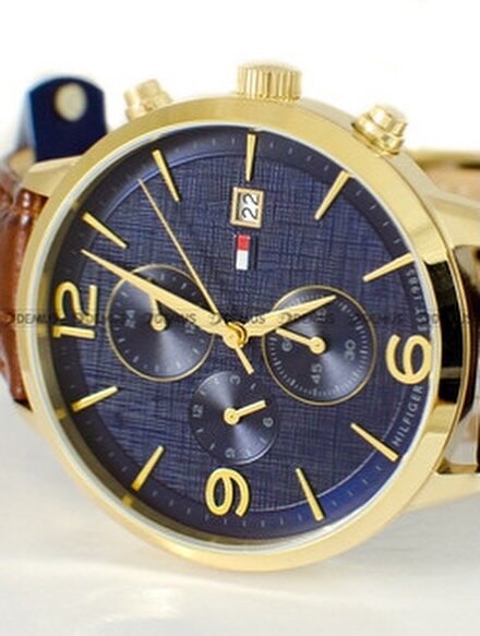 Montre en cuir homme dorée