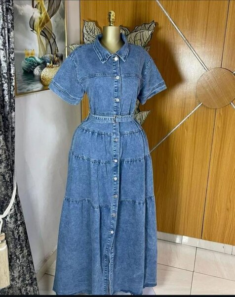 Maxi robe en jean élégante