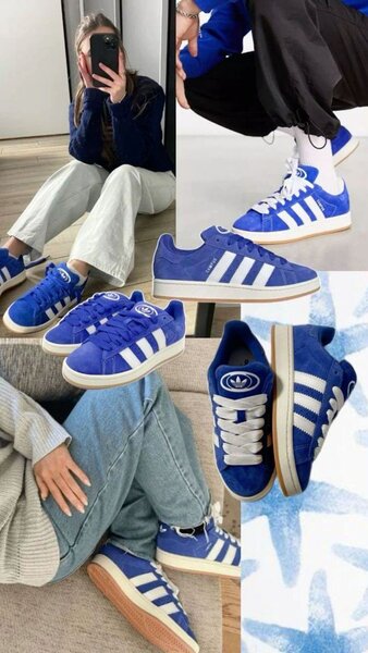 Baskets bleues Adidas mode