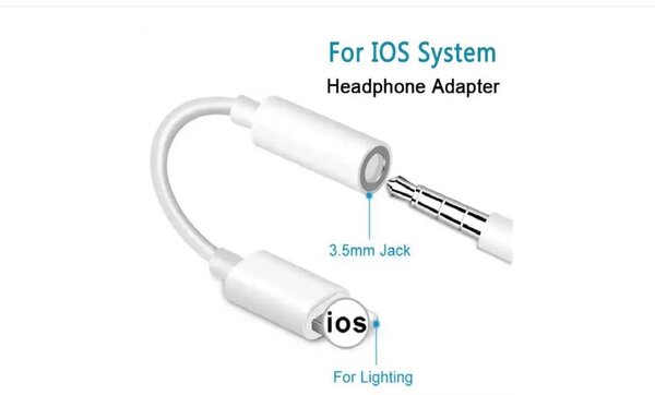 Casque audio adaptateur pour 3.5 mm écouteur auxiliaire cord