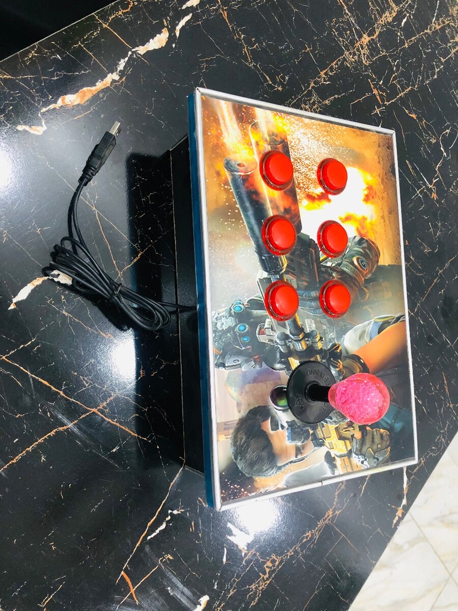 6 Buttons joystick mechanical buttons USB cable for computer