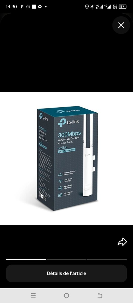Point d'accès extérieur TP-Link 300Mbps