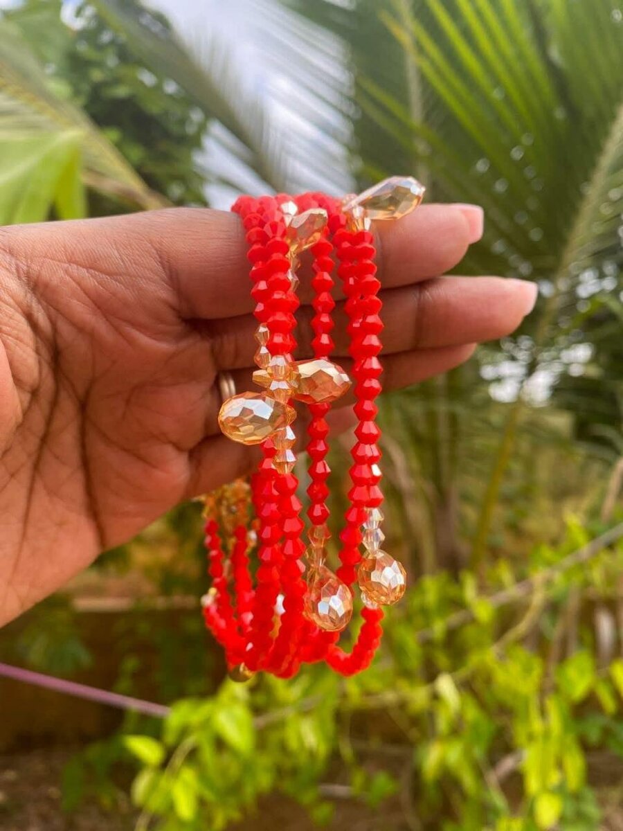 Bracelets de cheville perlés