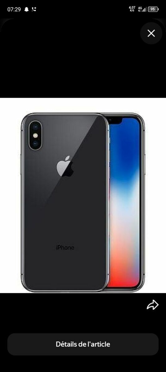 iPhone X 64 Go Gris Sidéral