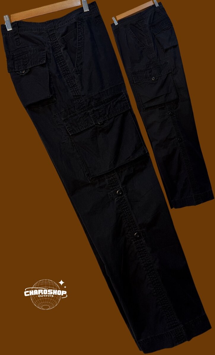 Pantalon cargo noir tendance