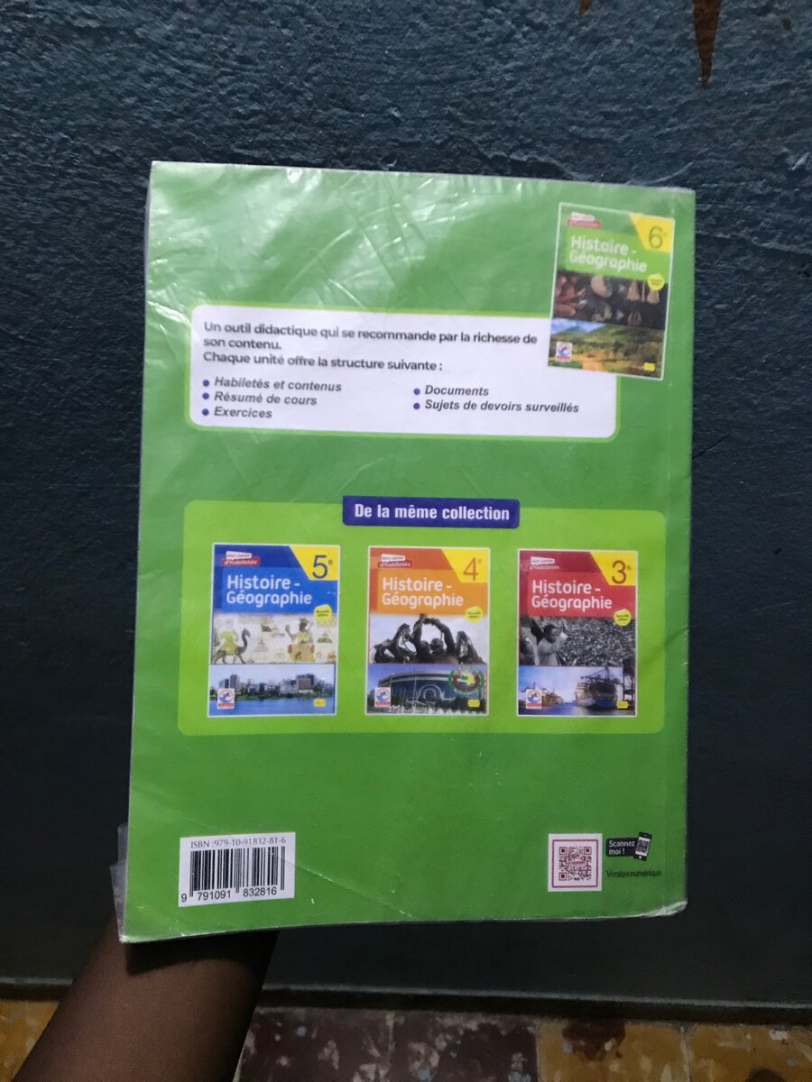 Livre scolaire Histoire-Géographie 6e