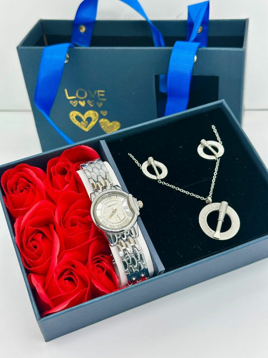 Élégant coffret montre et bijoux