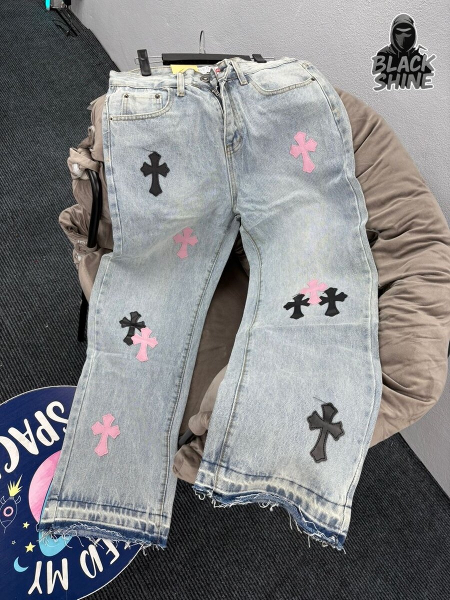 Jeans vintage croix unisex