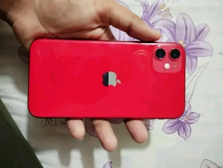 Smartphone Apple rouge