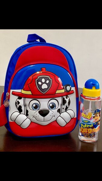 Paw patrol school bag and bottle