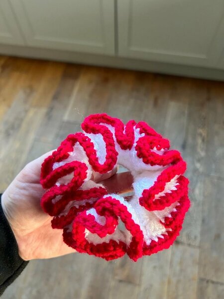 Chouchou en crochet coloré