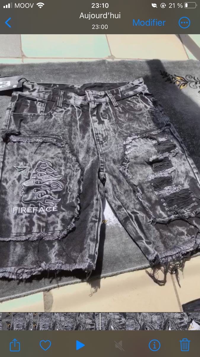 Shorts en jean décontractés
