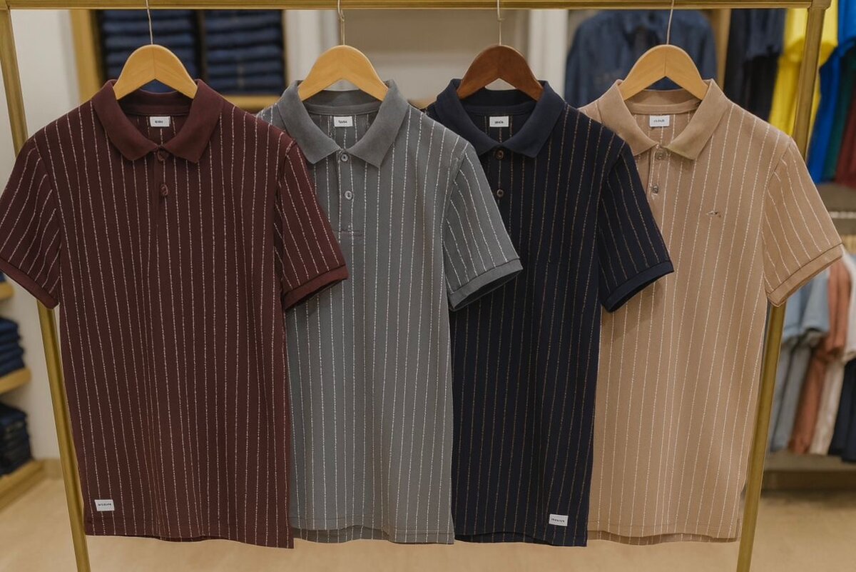 Polo homme à rayures élégantes
