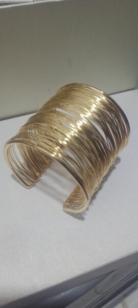 Gold Wire Cuff Bracelet